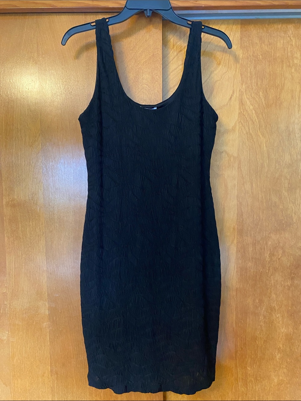 Bar III Black Textured Tank Mini Dress